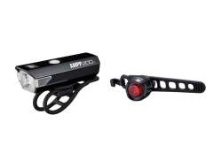 Cateye AMPP200/LD160R Juego De Iluminaci&oacute;n LED Bater&iacute;a - Negro