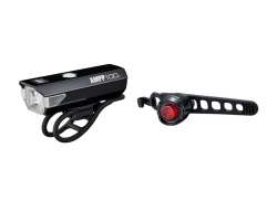 Cateye AMPP100/LD160R Juego De Iluminaci&oacute;n LED Bater&iacute;a - Negro