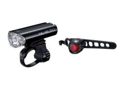 Cateye HL-EL160/ORB Juego De Iluminaci&oacute;n LED Bater&iacute;a - Negro