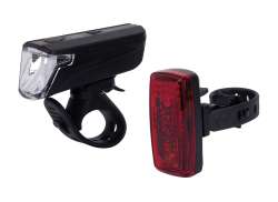 Contec LS-247 Fino Juego De Iluminaci&oacute;n LED Bater&iacute;as - Negro/Rojo