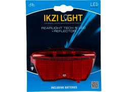 Ikzi Luz Trasera + Reflector 5 LED 80mm - Rojo/Negro