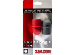 Simson Simmy 3 Juego De Iluminaci&oacute;n LED Bater&iacute;as - Rojo/Gris