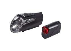 Trelock LS 460 / LS720 Juego De Iluminaci&oacute;n LED Bater&iacute;a - Negro